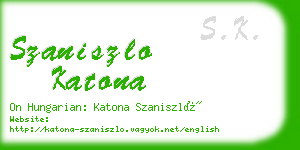 szaniszlo katona business card